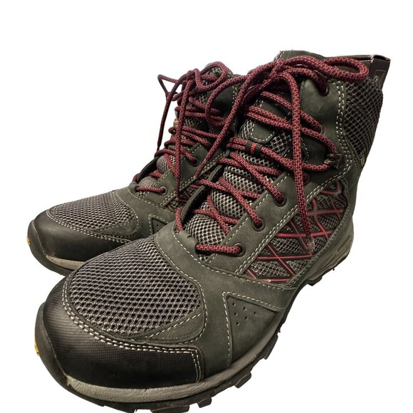 LL Bean Hiking Boots Mens 9 M Gray Suede Gore Tex Vibram Megagrip Sole BDP Trans - Picture 12 of 16